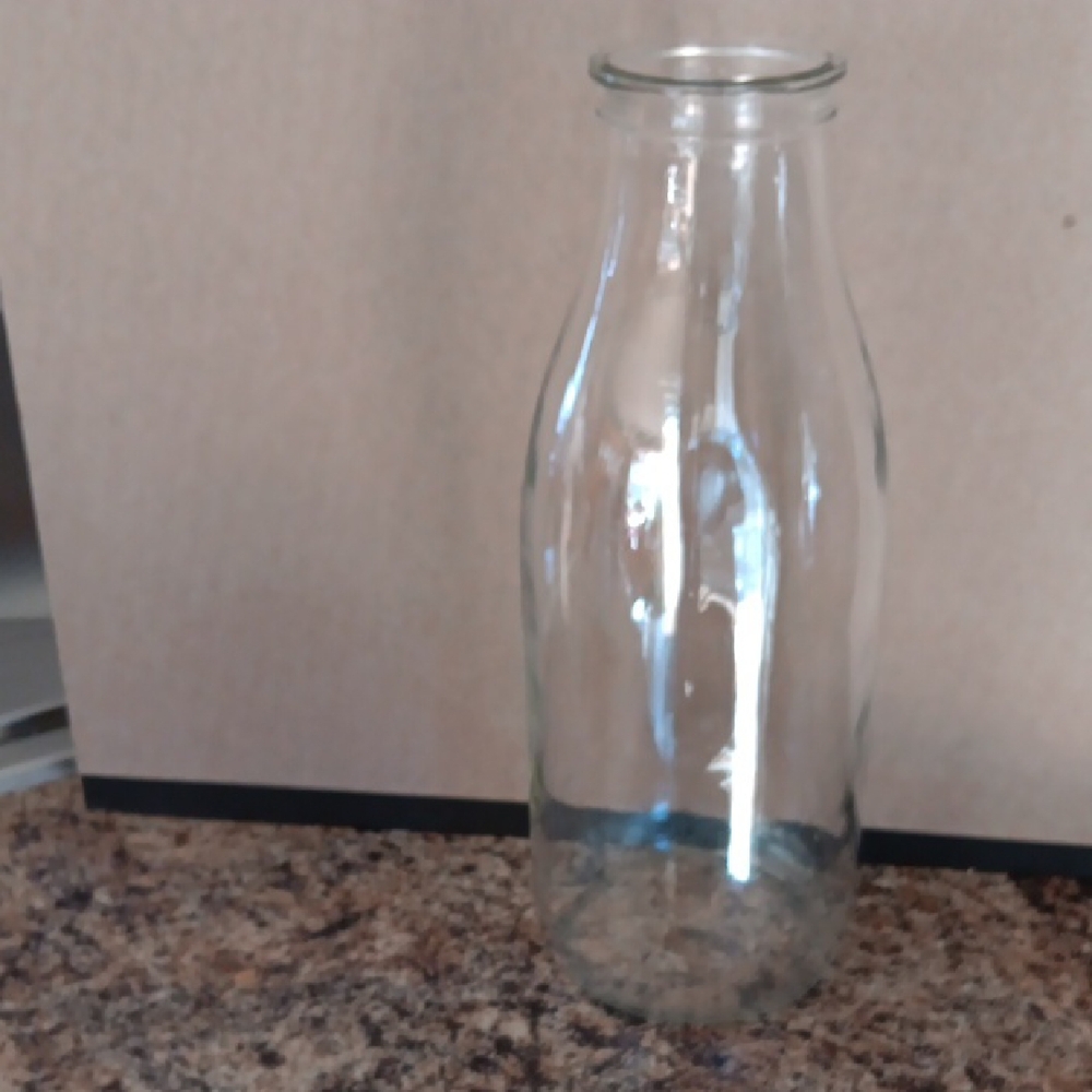 Clear Glass MILK  Bottle